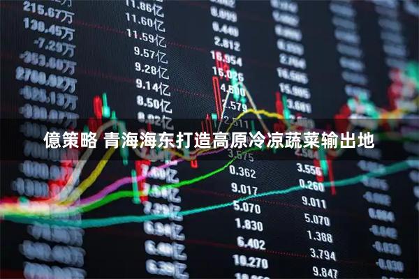 億策略 青海海东打造高原冷凉蔬菜输出地