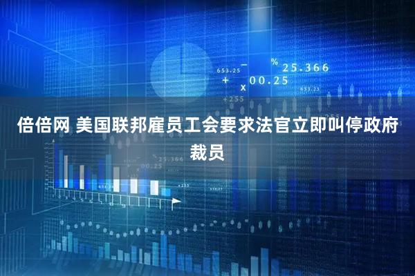 倍倍网 美国联邦雇员工会要求法官立即叫停政府裁员